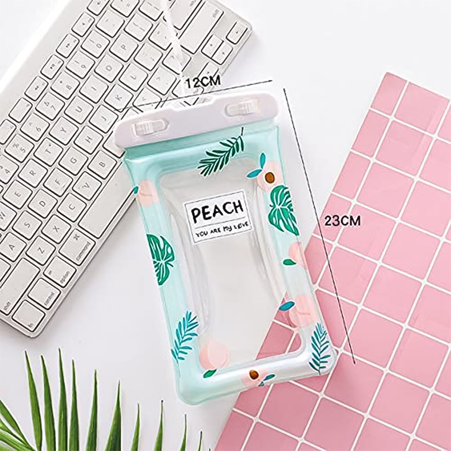 Peach Transparent Waterproof Phone Holder Peach Transparent Waterproof Phone Holder